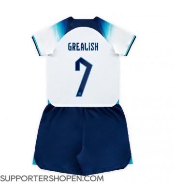 England Jack Grealish #7 Hemmatröja Barn VM 2022 Kortärmad (+ korta byxor)